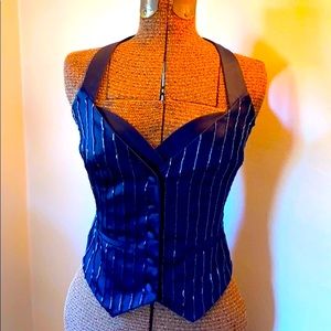 Guess by Marciano Navy Blue Sequined Vest